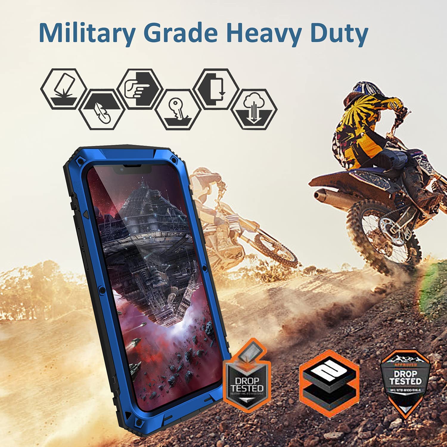 Premium Aluminum iPhone 15 Case with Kickstand - Slim Protective Cover for iPhone 15 (2023) | Shockproof & Scratch-Resistant | Perfect for Work, Travel & Outdoor Activities