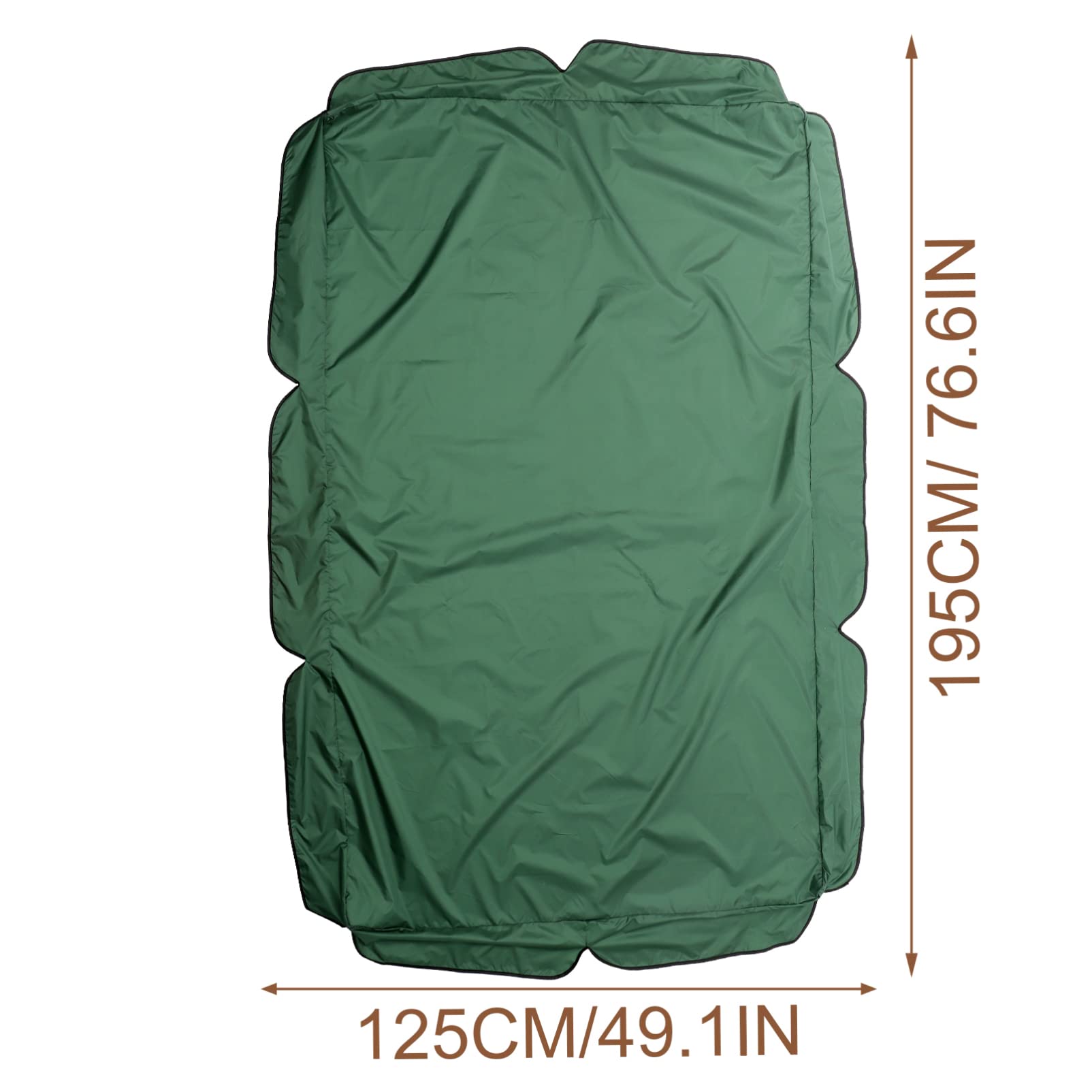 Cabilock 3-Seat Outdoor Swing Canopy Replacement - 195x125cm UV-Resistant Sunshade Cover for Patio, Garden & Backyard Swing Chairs (Green) | Durable Weatherproof Protection for Relaxing Outdoors