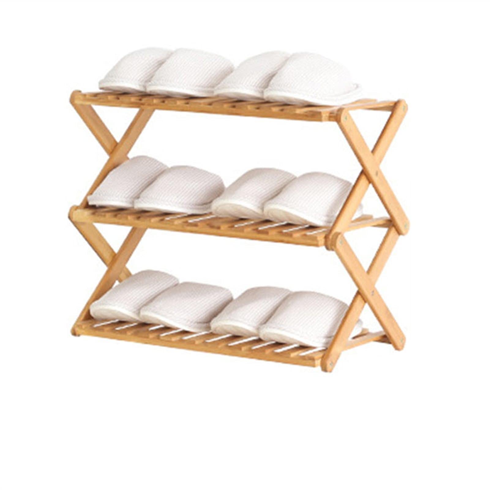2/3 Tier Foldable Plant Stand Shelf & Shoe Rack Organizer - Space Saving Storage for Home, Garden, Patio - Perfect for Indoor Plants, Outdoor Decor & Clutter-Free Organization (3-Tier, Multiple Colors)