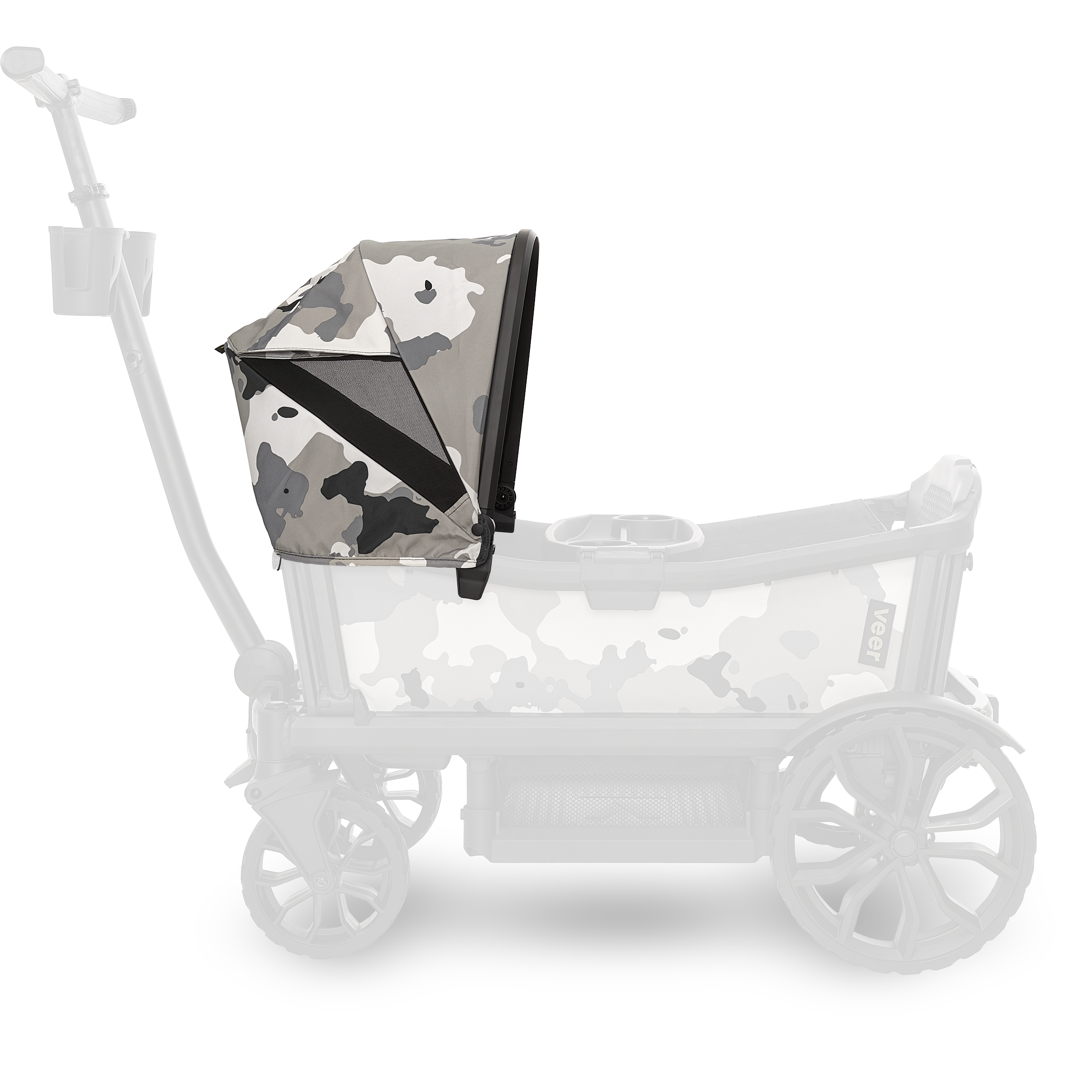 Veer Cruiser XL Custom Retractable Canopy - Adjustable Sun Shade for Strollers, Baby Carriers & Outdoor Gear - Perfect for Beach, Park and Family Outings