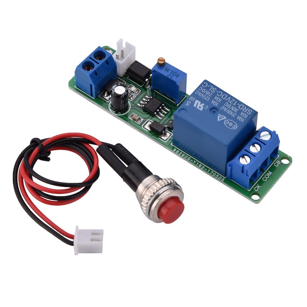 12V DC Adjustable Time Delay Relay Module - 1-10 Second Timer Switch for Turn Off Control | Perfect for Home Automation, DIY Projects, and Industrial Equipment