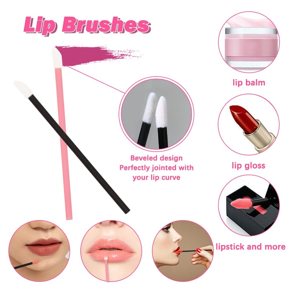 50pcs Disposable Lip Wands & Mascara Wands - Multicolor Lip Applicators, Mascara Brushes for Makeup, Lipgloss, Eyelash Extension - Perfect for Salons, Makeup Artists & DIY Beauty at Home
