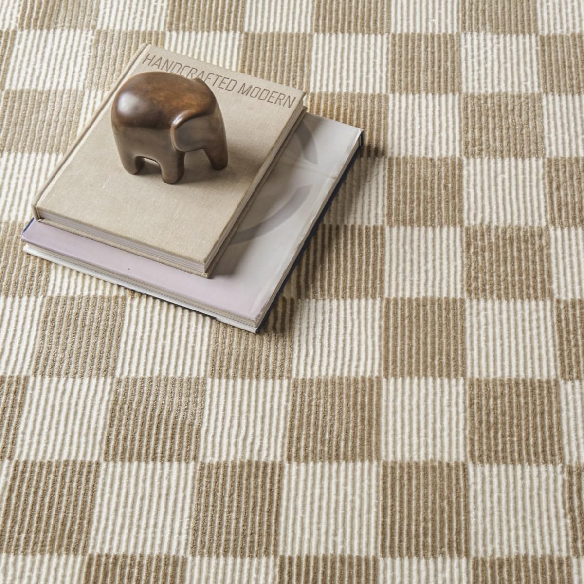Gambit 3'x5' Machine Washable Area Rug - 100% Recycled Oeko-TEX Certified, Medium Pile, Camel Beige - Perfect for Kitchen, Bedroom, Living Room & Entryway