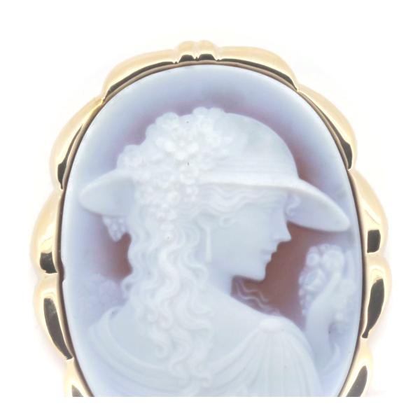 Vintage Gerhard Schmidt K18 Yellow Gold Ladies Cameo Pendant Necklace - Antique Stone Carving Jewelry for Women | Perfect Gift for Anniversary, Birthday & Special Occasions