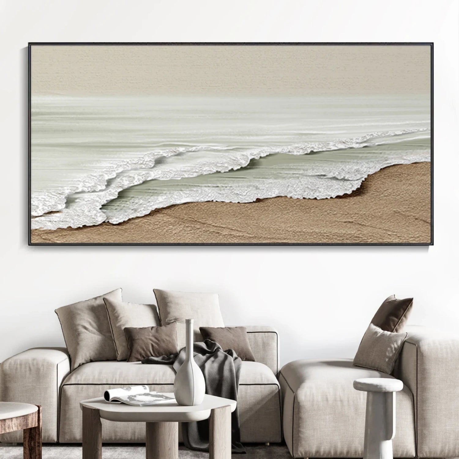 Ocean and Sky Painting #OS 230 - Handmade Canvas Wall Art for Home & Office Decor - Perfect for Living Room, Bedroom or Office Space