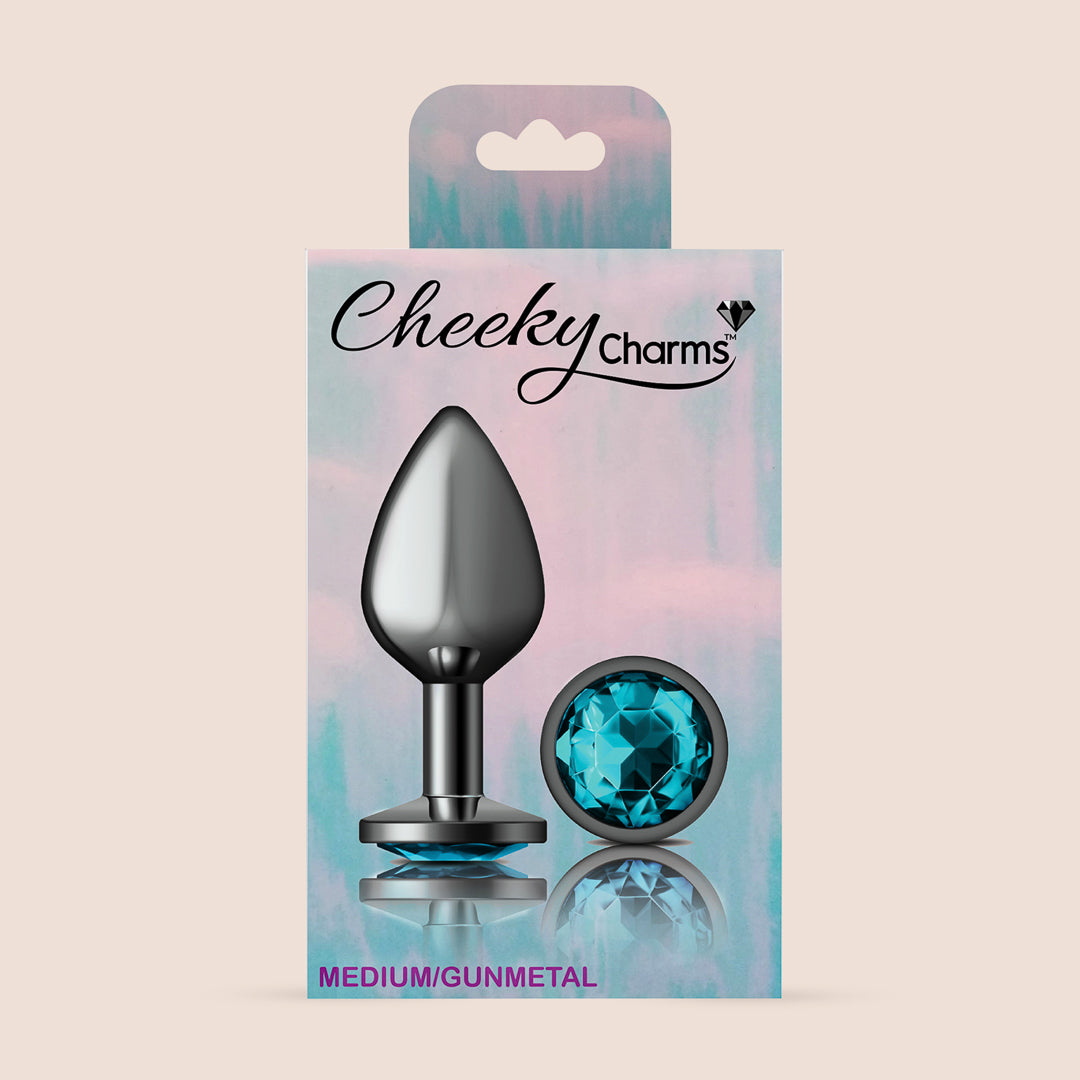 Cheeky Charms Gunmetal Round Plug Earrings - Lightweight Metal Body Jewelry for Belly Button, Nose & Cartilage Piercings | Perfect for Parties, Festivals & Everyday Wear