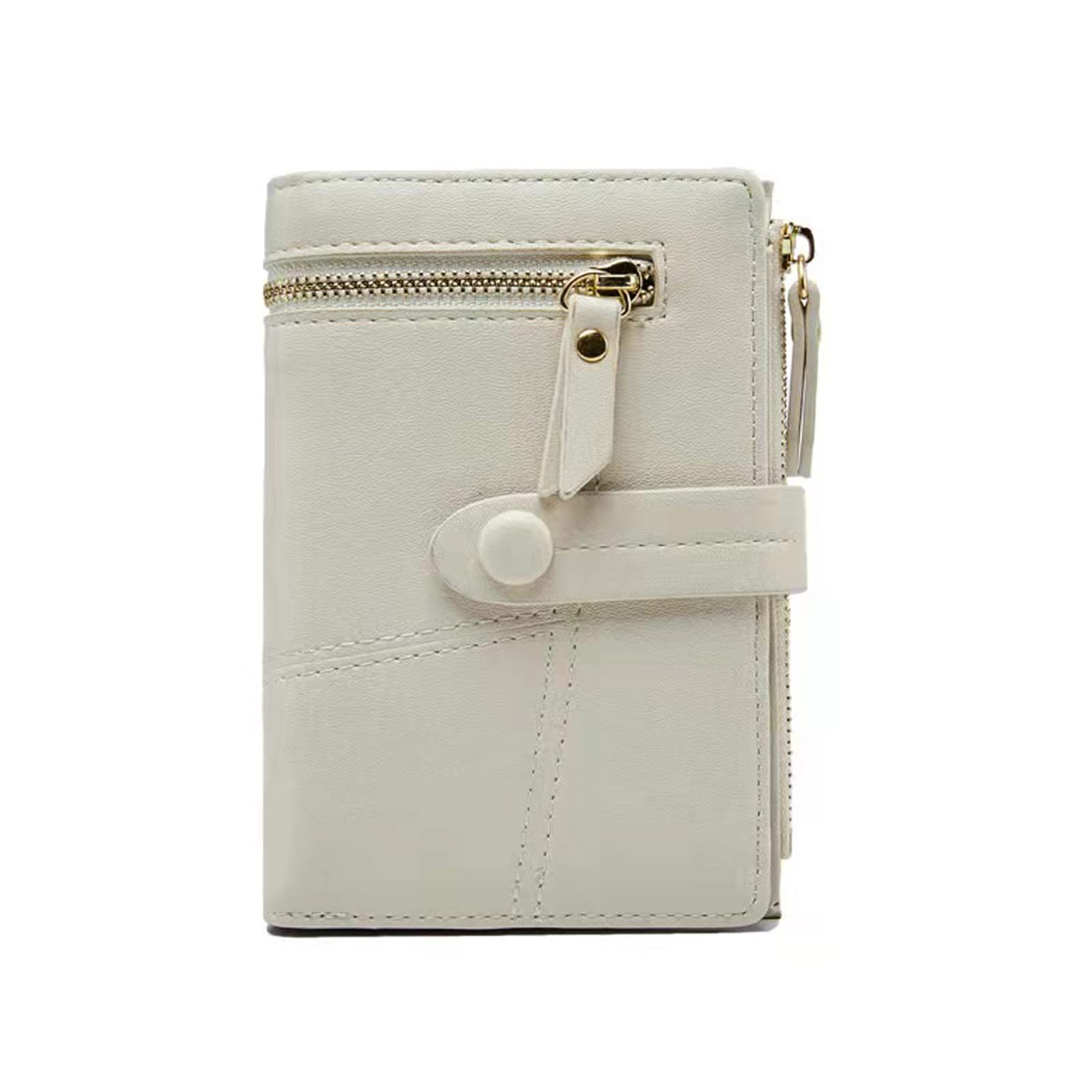 WENICER Women's PU Leather Wallet - Large Capacity RFID Blocking Credit Card Holder & Organizer - Stylish Ladies Clutch Purse for Everyday Use, Travel & Business (Beige)