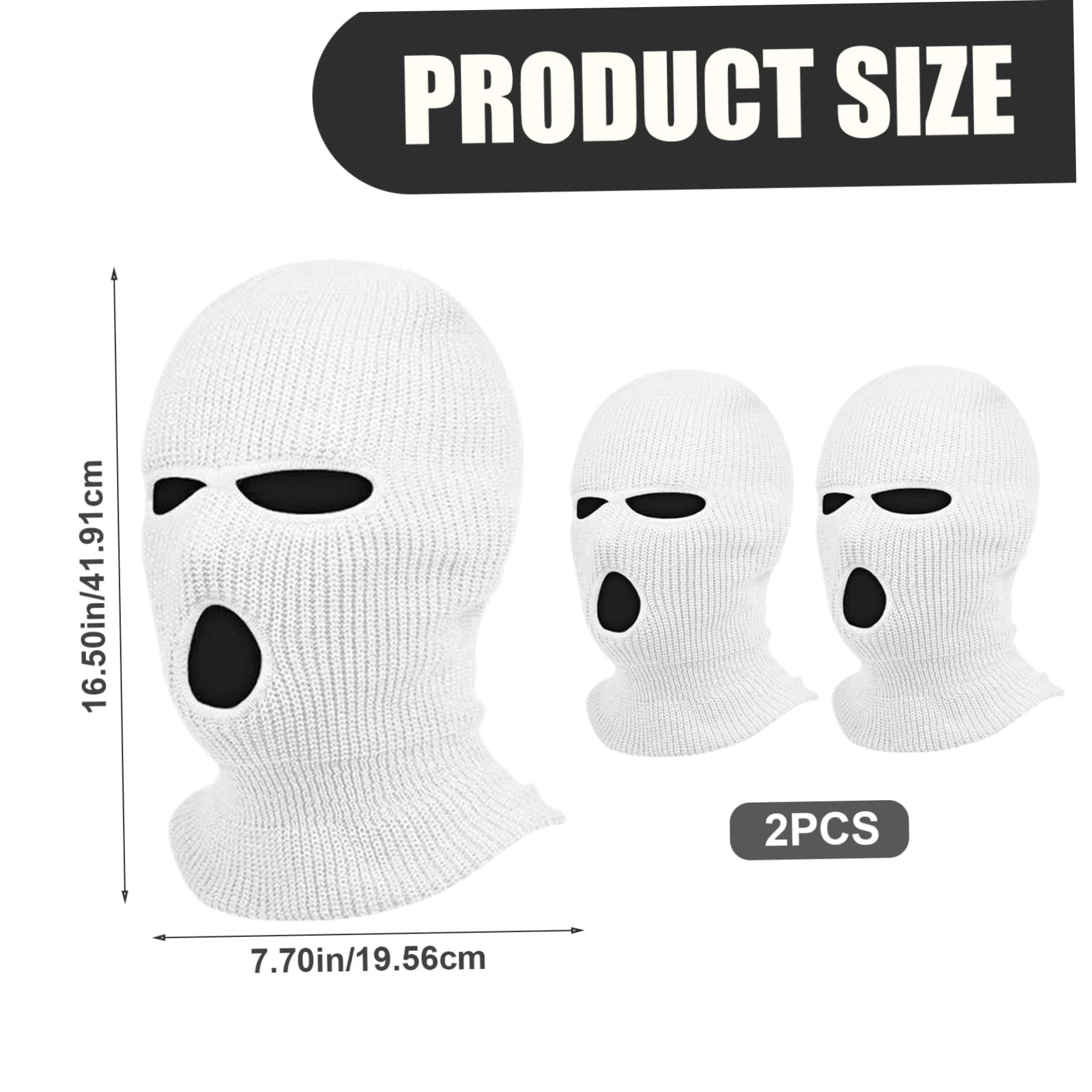 Funny Face Car Headrest Covers 2PCS - Universal 3 Hole Front Seat Headrest Protectors for Cars, Soft Acrylic Fiber Decorative Covers (Perfect for Road Trips & Personalized Car Interior Styling)