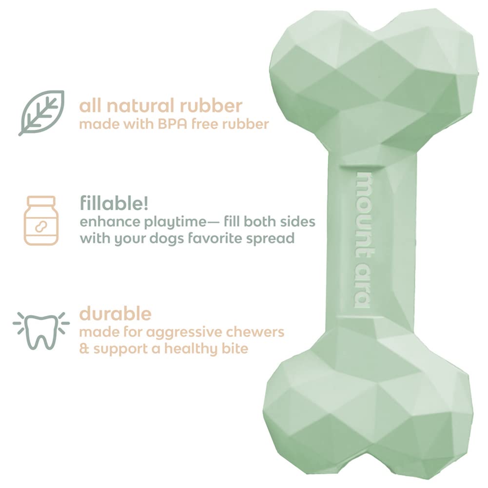 BPA-Free Fillable Rubber Dog Chew Toy for Aggressive Chewers - Super BITE Durable Peanut Butter Dog Toy for Large & Small Dogs - Perfect for Teething, Anxiety Relief & Interactive Playtime