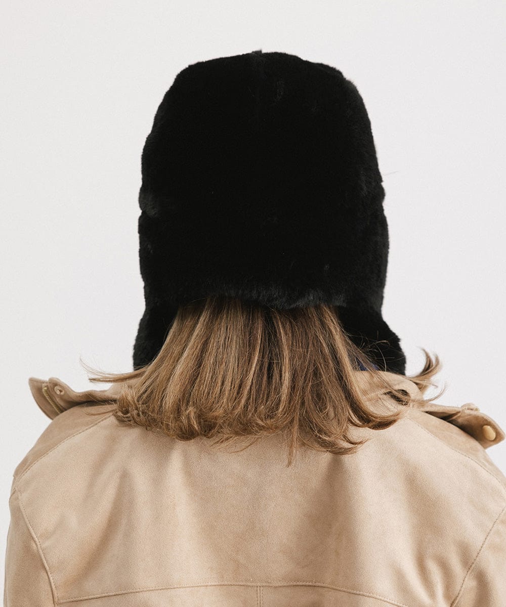 Logan Faux Fur Trapper Hat for Men Women - Winter Warm Fleece Lined Ear Flap Hat - Outdoor Hunting Skiing Snowboarding Hats
