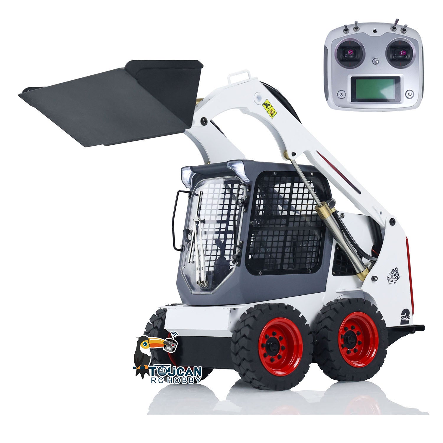 1/14 Scale RC Hydraulic Skid Steer Loader SM450 - Remote Control Construction Toy with Realistic Sound & Light Effects - Perfect for Construction Enthusiasts & Kids Outdoor Play