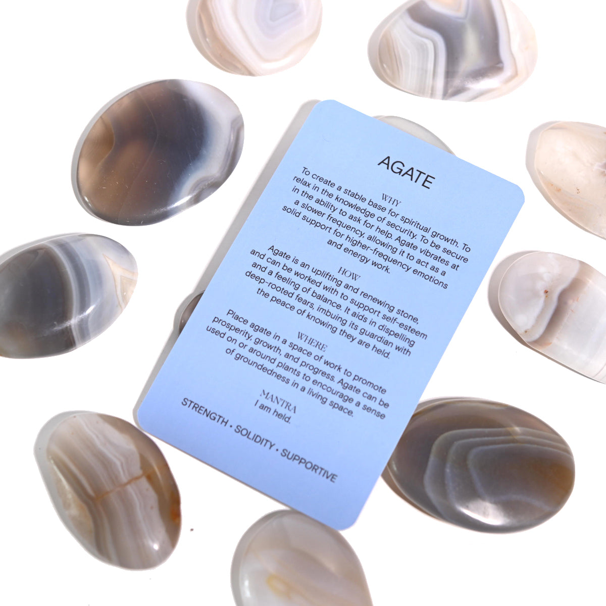Healing Agate Palm Stone for Stress Relief - Natural Worry Stone for Anxiety, Meditation & Relaxation - Perfect for Yoga, Mindfulness & Emotional Balance