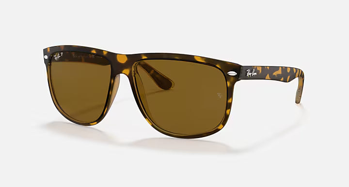 Ray Ban Boyfriend Sunglasses - Light Havana Frame & Green Lenses - Classic Aviator Style for Women - Perfect for Driving, Beach & Outdoor Activities