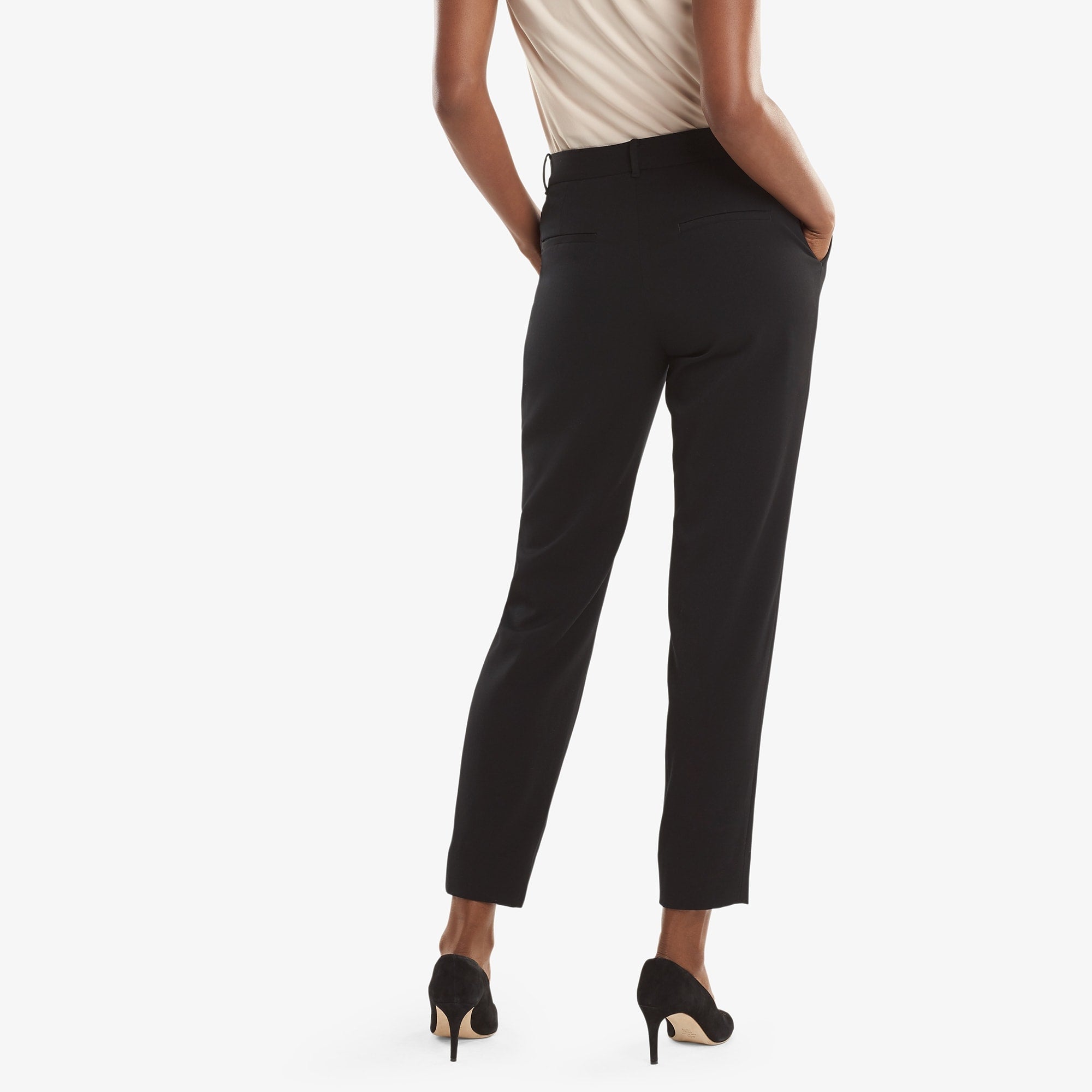 Mejia Light Twill Pants for Women - Comfortable Black Casual Trousers for Work, Office & Everyday Wear
