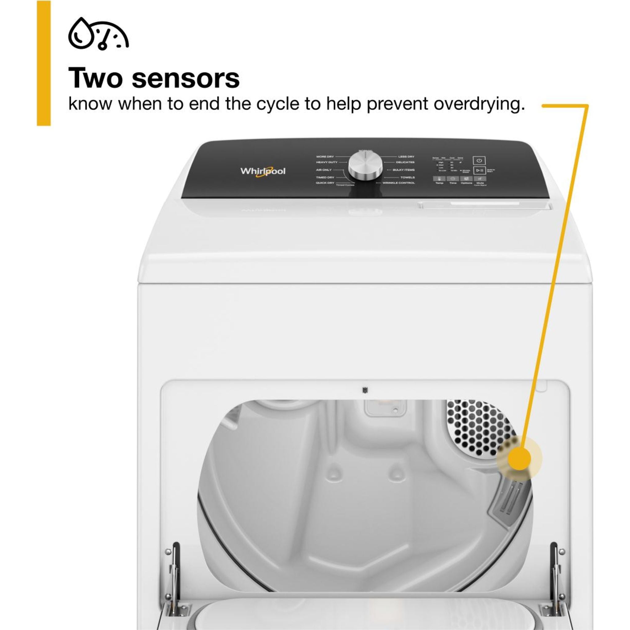 Whirlpool WGD5010LW 7.0 Cu. Ft. White Gas Dryer - Large Capacity, Energy Efficient for Home Laundry Room
