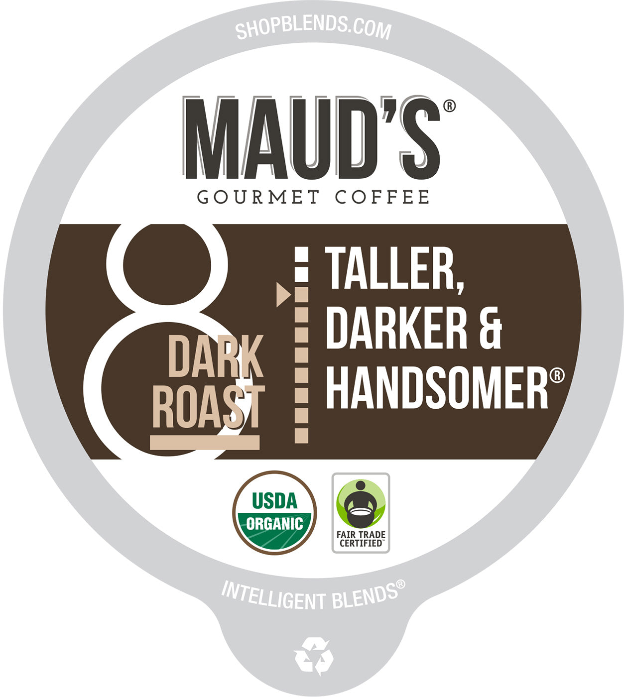 Organic Dark Roast Coffee Pods by Maud's - Compatible with Keurig 2.0, Rich Flavor for Morning Boost & Office Use