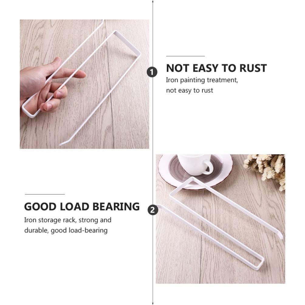 2 Pack Wall Mounted Paper Towel Holder - Stainless Steel Multi-Functional Kitchen & Bathroom Organizer for Paper Towels, Toilet Tissues - Perfect for Kitchen Cabinets, Bathrooms, RVs & Office Spaces