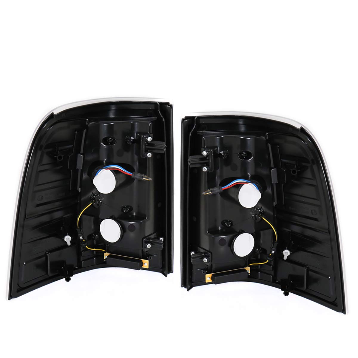 2002-2005 Ford Explorer LED Tail Lights - Chrome Housing & Clear Lens Replacement - Perfect for SUV Upgrades & Night Driving Safety
