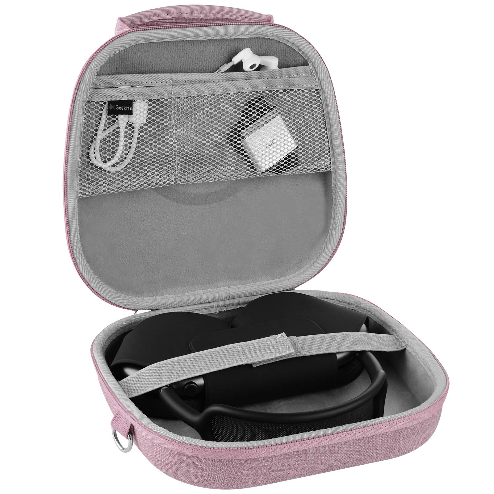 Geekria NOVA Hard Shell Travel Case for Apple AirPods Max - Protective Headphone Carrying Bag with Storage for Smart Case & Accessories | Pink | Perfect for Travel, Commuting & Home Storage