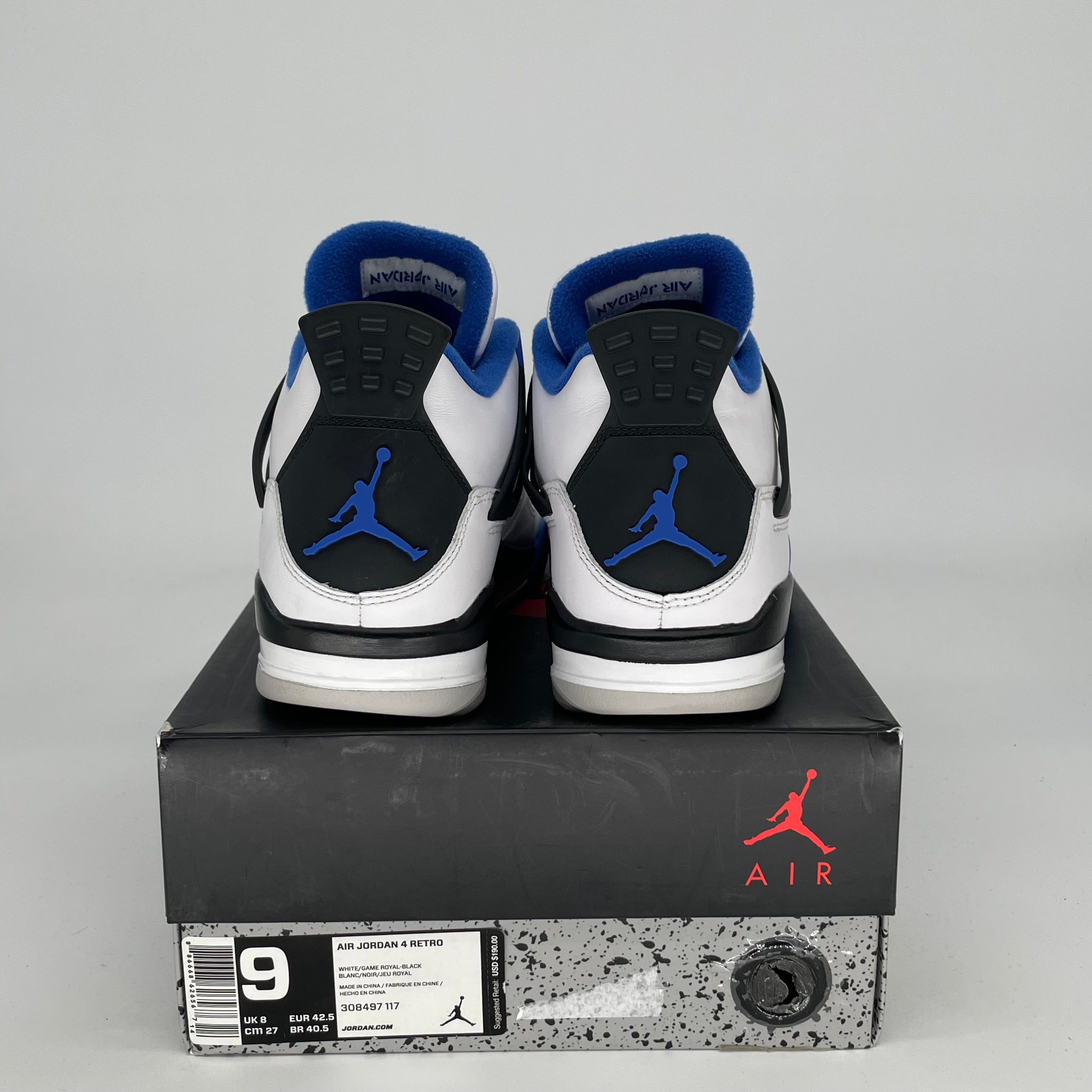 Original Title: AIR JORDAN 4 MOTORSPORTS SIZE 9/10.5W 308497 117   Optimized Title: **Air Jordan 4 Retro Motorsports - Men's/Women's Size 9/10.5W (Style Code 308497-117) - Perfect for Sneaker Collectors & Basketball Enthusiasts**