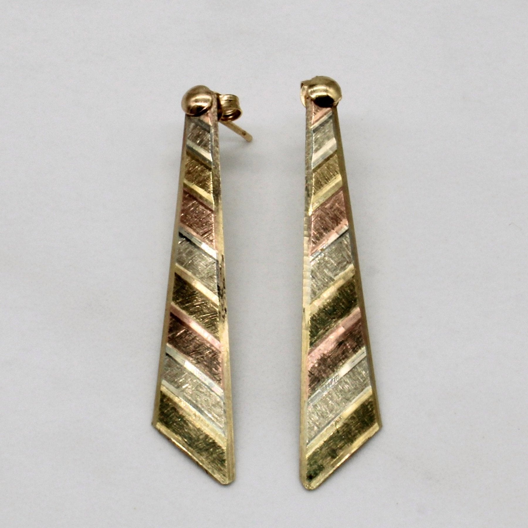 10K Tri-Tone Gold Hoop Earrings for Women - Elegant Yellow, White & Rose Gold Jewelry - Perfect for Parties, Weddings & Everyday Wear