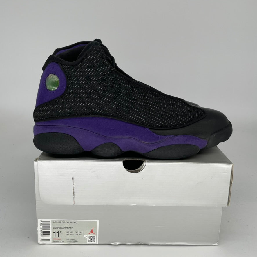AIR JORDAN 13 Retro Basketball Shoes - Court Purple/White (DJ5982-015) - Size 11.5 - Men's Sneakers for Sports, Streetwear & Casual Outfits