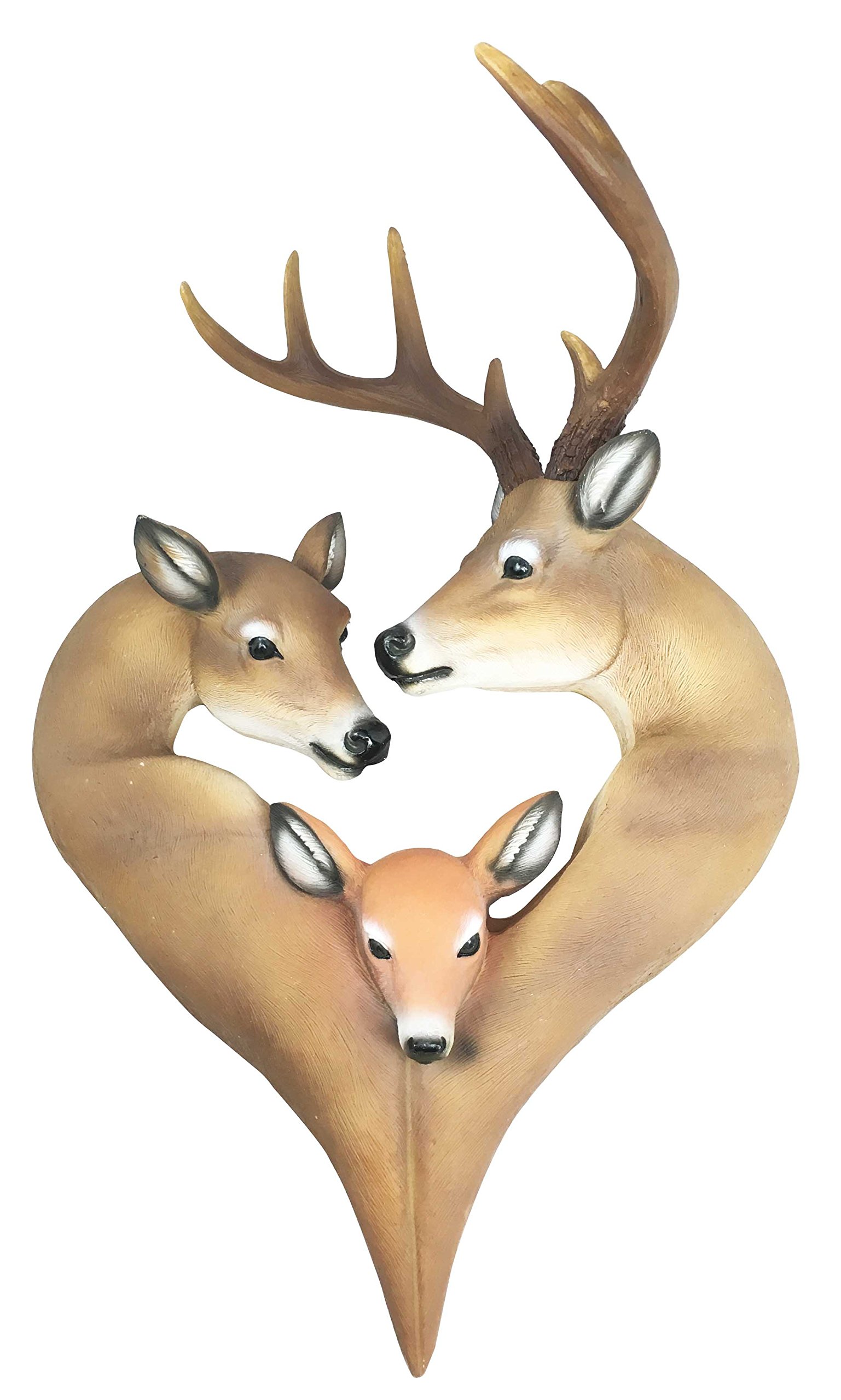 Rustic Deer Family Wall Sculpture - Nature Decor for Hunters & Outdoorsmen
