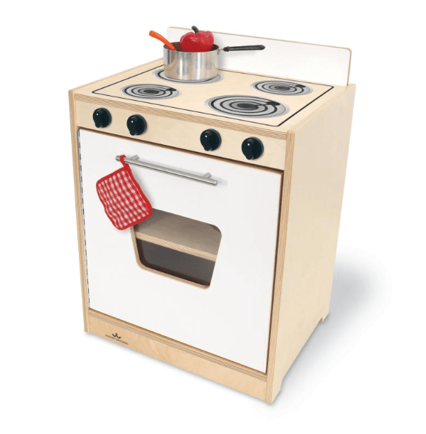Modern White Electric Stove WB7420 - Sleek & Energy Efficient for Kitchen, RV, or Small Space Cooking