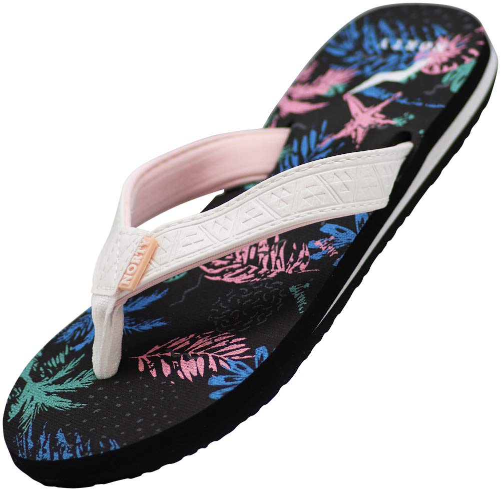 NORTY Women's Casual Flip Flop Thong Sandals - Comfortable Beach, Pool & Everyday Wear - Lightweight Summer Slides for Walking, Travel & Lounging
