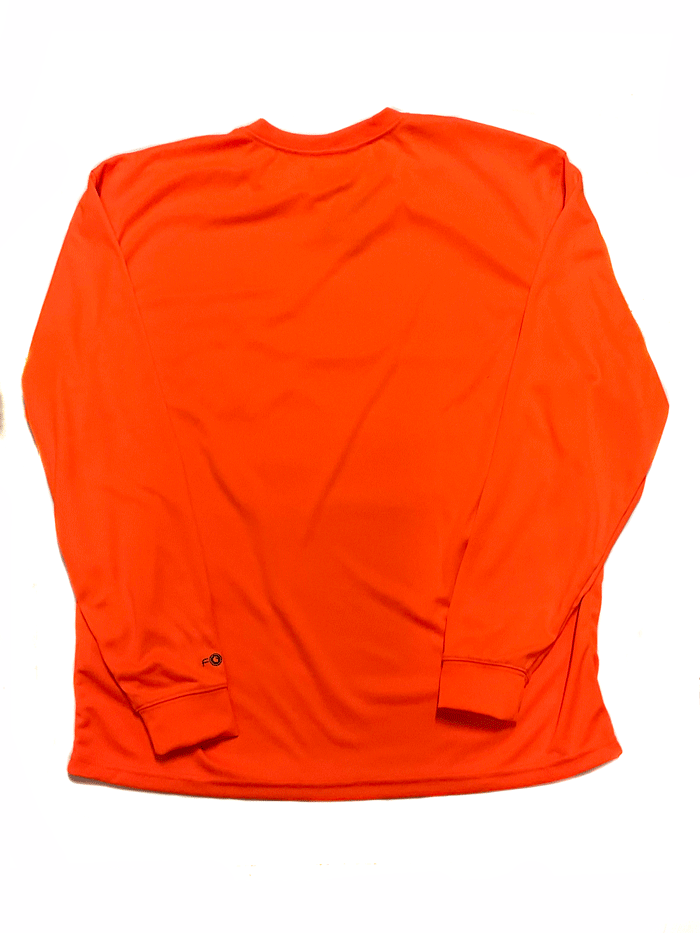 Carhartt 100494 824 Men's Long Sleeve T-Shirt - Brite Orange, Workwear & Outdoor Performance Shirt for Construction, Hiking & Casual Wear