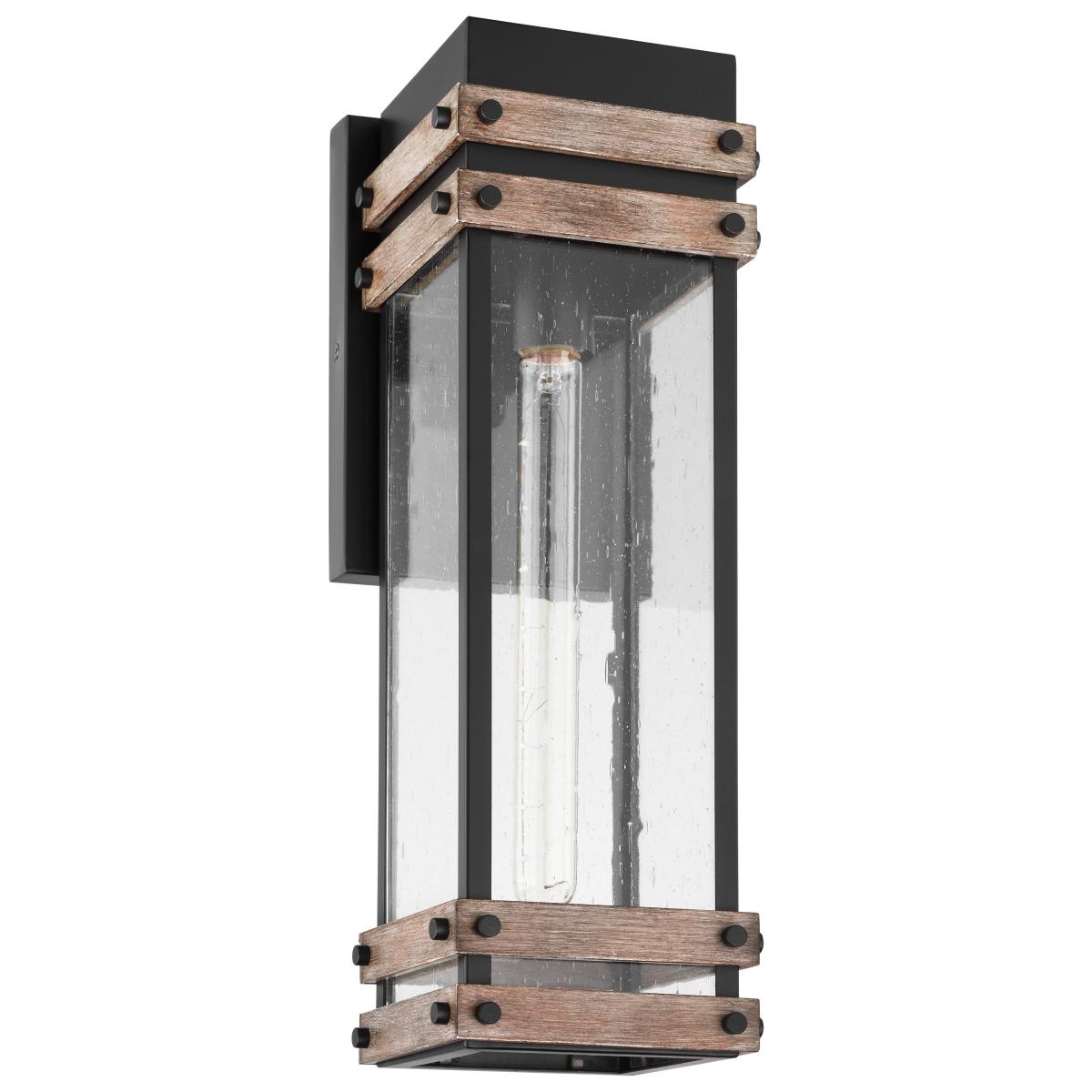 Nuvo 60 7542 Homestead Large Outdoor Wall Lantern with Wood Accent - Perfect for Porch, Patio, Garden, and Exterior Home Lighting
