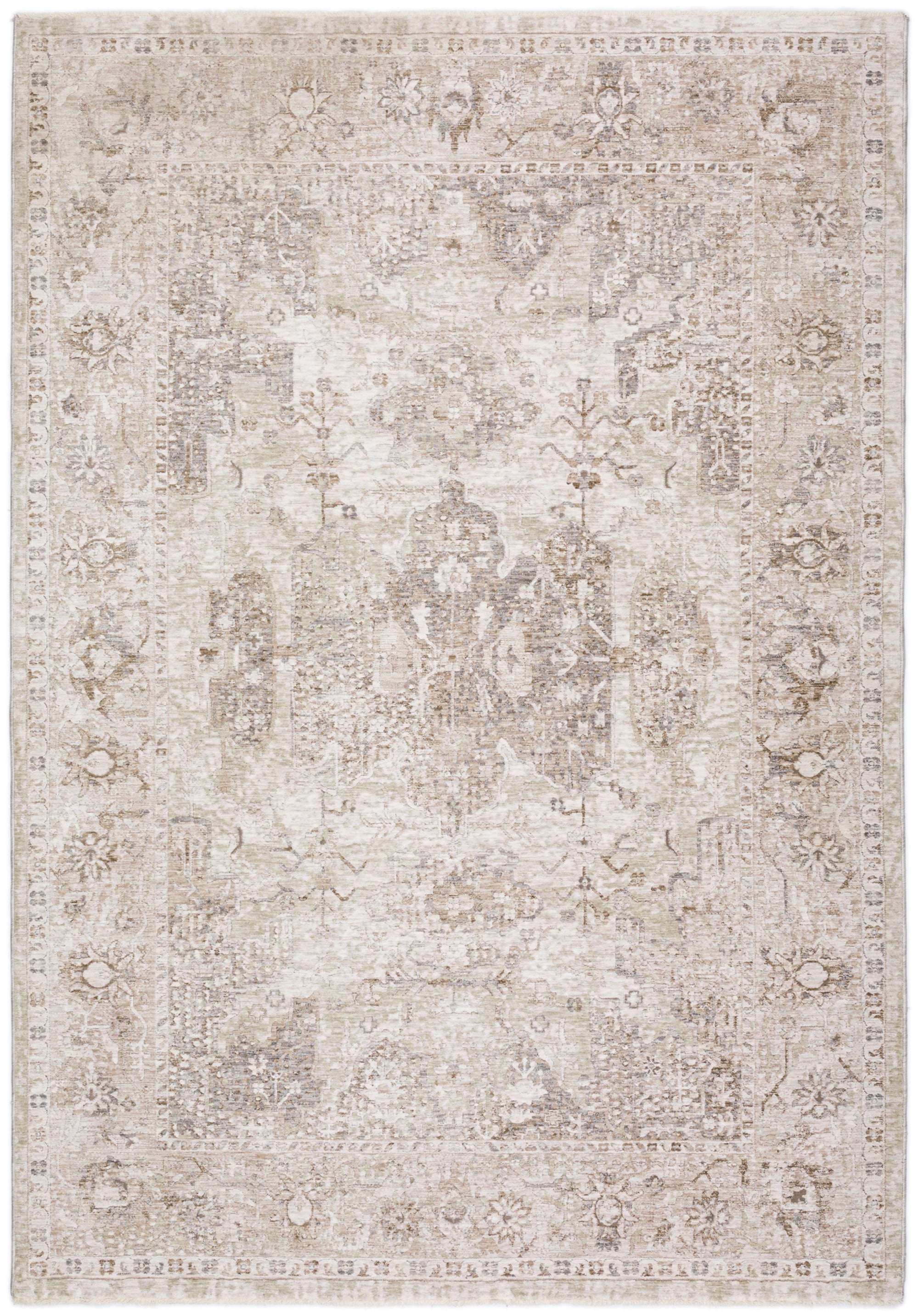 Luxury Cyprus Beige Area Rug - Soft & Durable Handmade Wool Rug for Living Room, Bedroom, or Office Decor