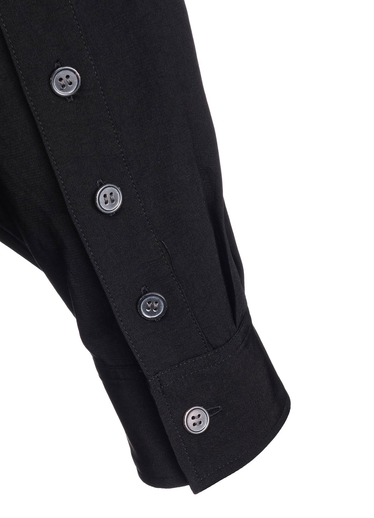 Elegant Crepe de Chine Stand Collar Shirt with Multi-Buttoned Sleeves | Women's Fashion Blouse for Work & Special Occasions