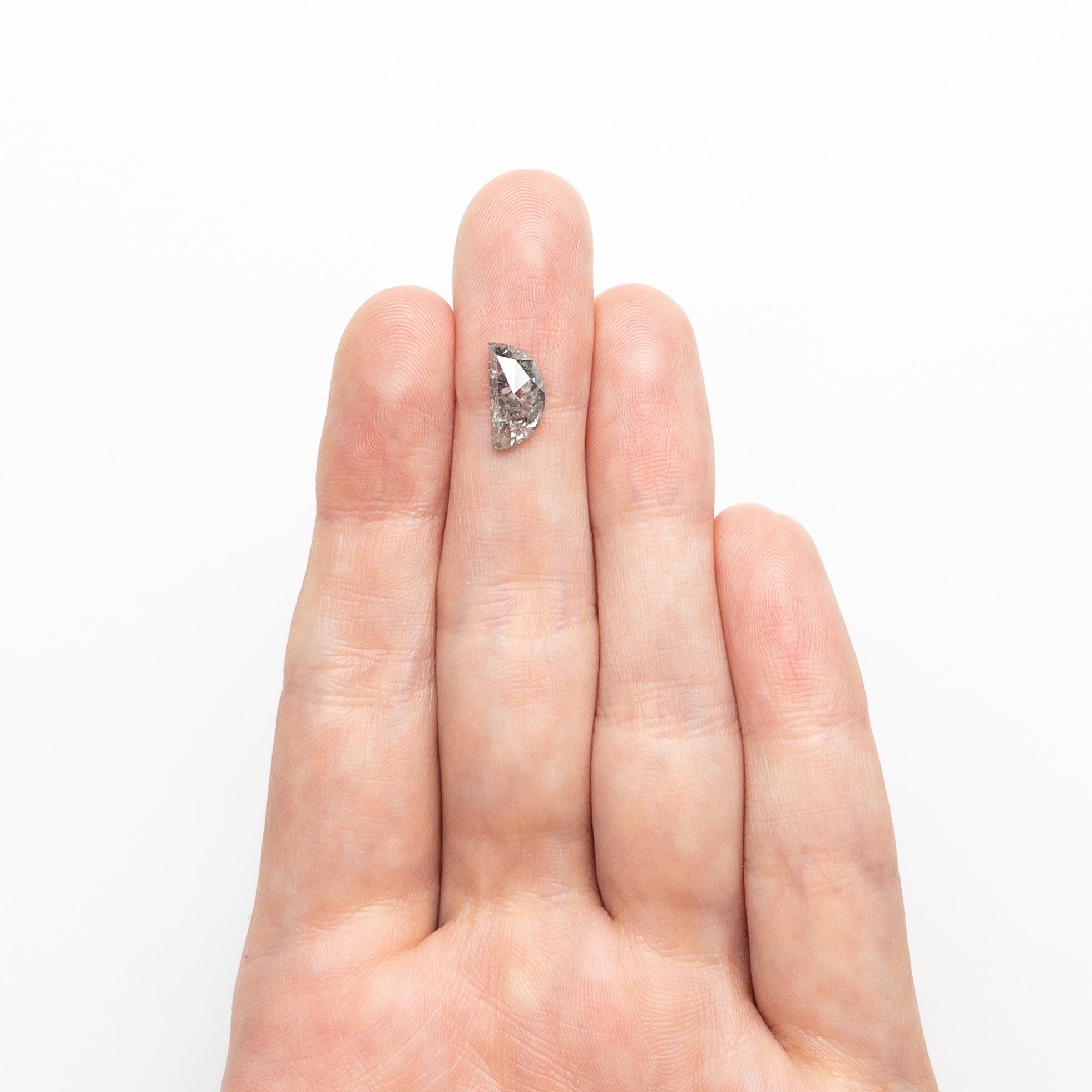 1.87ct 10.44x5.37x3.55mm Half Moon Rose Cut Diamond for Engagement Rings & Fine Jewelry - Vintage Inspired Wedding Band Gemstone