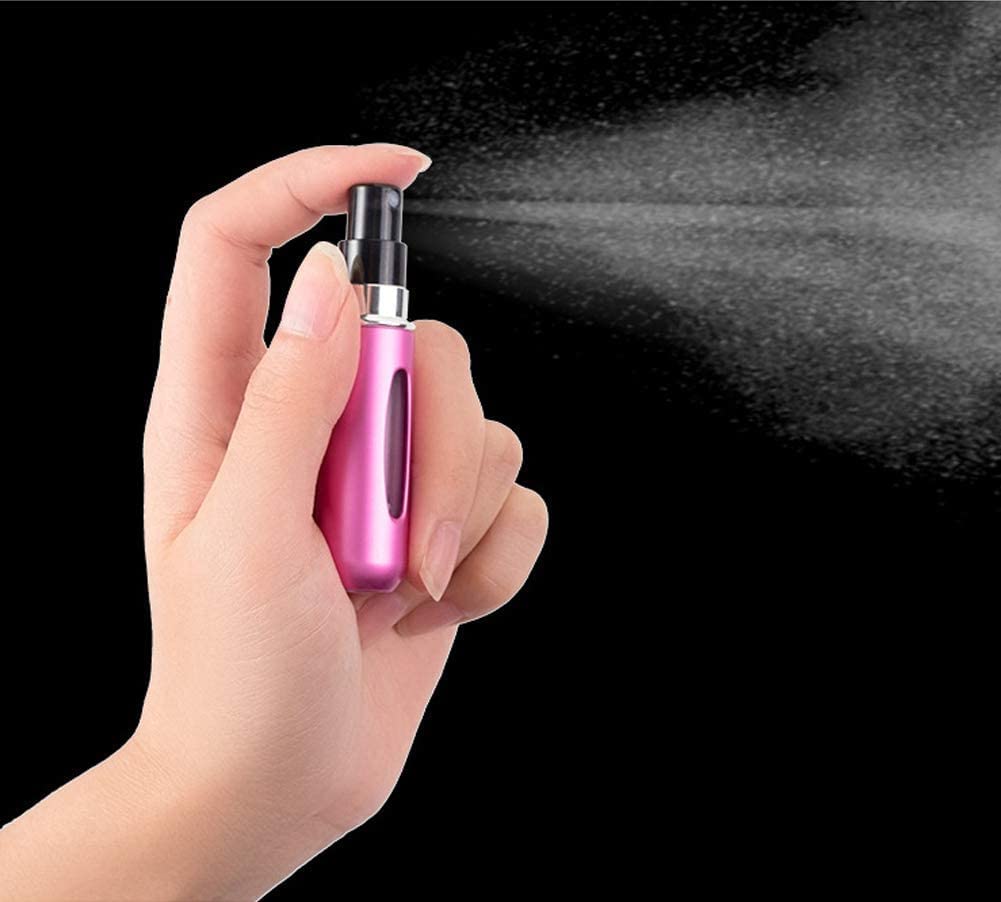 **PECAPRO 5ml Portable Perfume Refill Bottle - Mini Travel Perfume Spray Pump Case, Leak-Proof Empty Fragrance Bottle for Women & Men - Perfect for Travel, Gym, Office & Daily Use (1 Pack)**