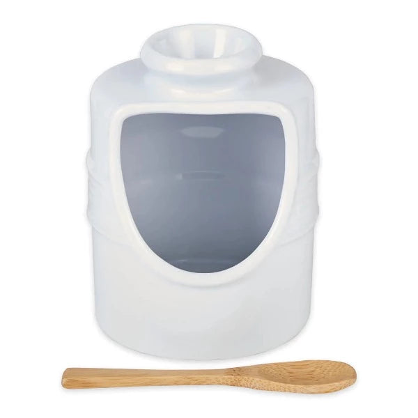 Modern Ceramic Salt Pig with Lid - Handmade Kitchen Salt Keeper for Cooking & Baking | Perfect for Countertop, Dining Table & Gourmet Food Presentation