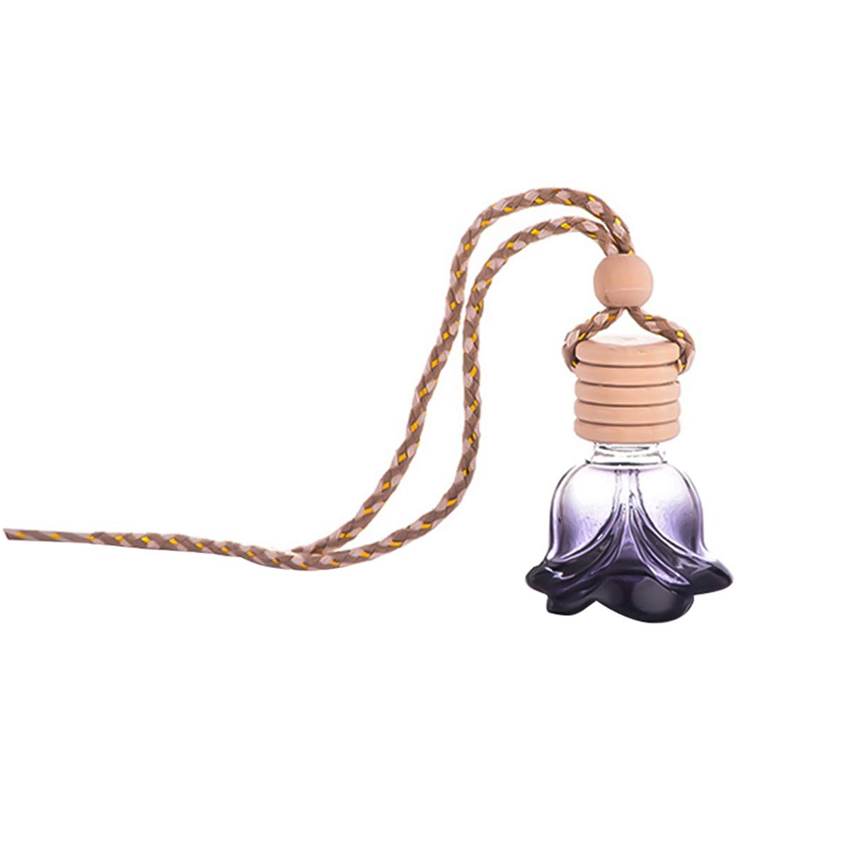 Premium Black Hanging Glass Car Perfume Bottle - Essential Oil Diffuser & Fragrance Pendant for Vehicles - Perfect for Aromatherapy, Air Freshener & Car Decor Accessory