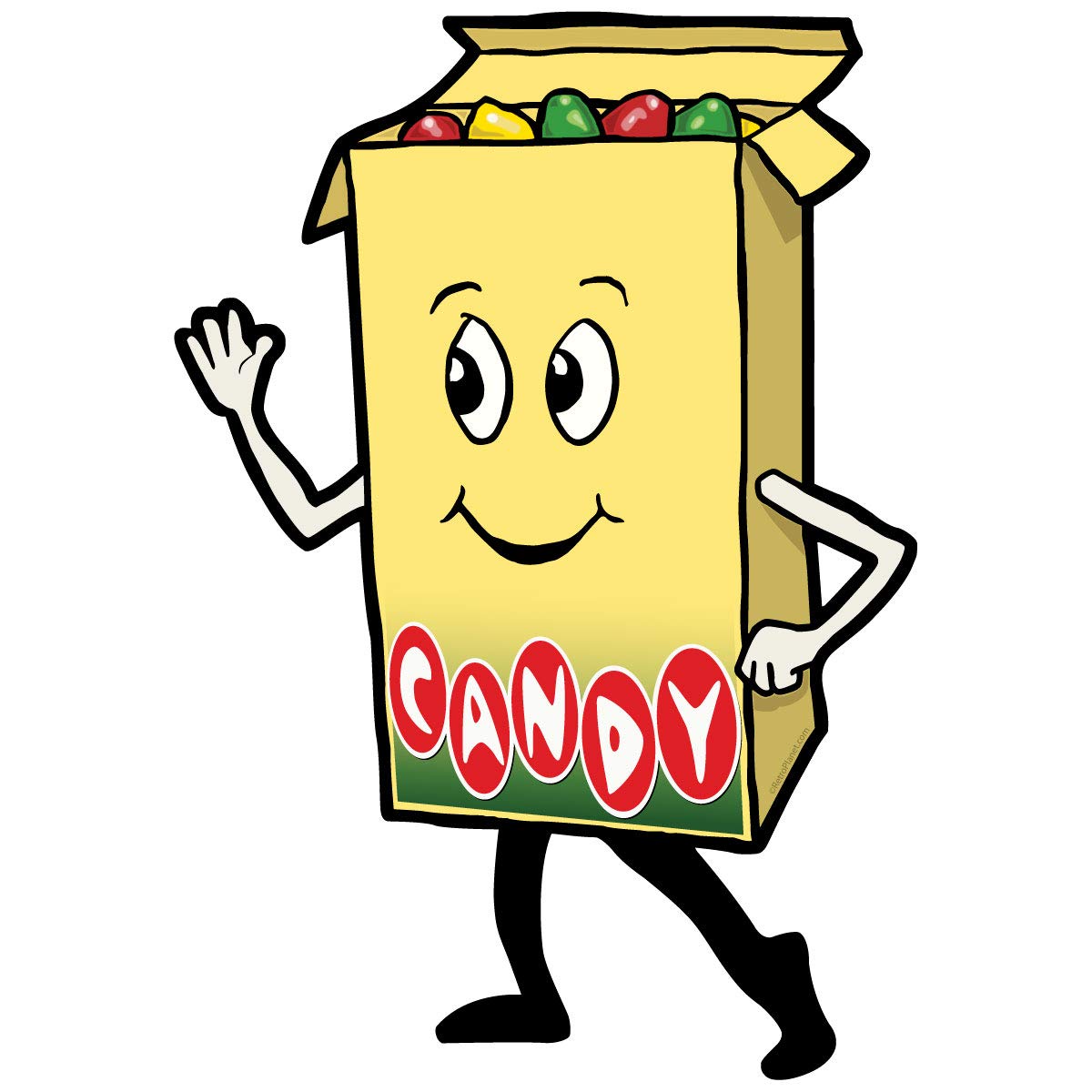 Dancing Movie Snacks Candy Box - Fun Home Theater Decor for Movie Nights & Themed Parties