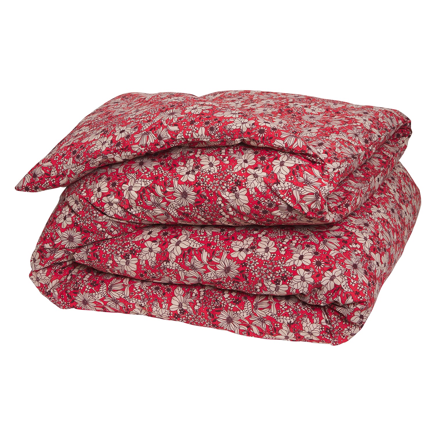 Evette 100% Cotton Quilt Cover Set - Scarlet Red King Size Bedding with Zipper Closure | Soft & Breathable Duvet Cover for All Seasons | Perfect for Master Bedroom, Guest Room & Airbnb