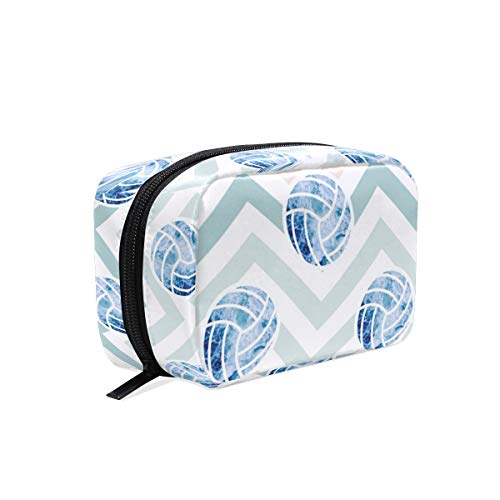 Waterproof Travel Makeup Bag for Women - Portable Cosmetic Organizer Pouch with Volleyball Design, Perfect for Gym, Beach & Vacation Toiletry Storage | Great Gift for Girls & Ladies
