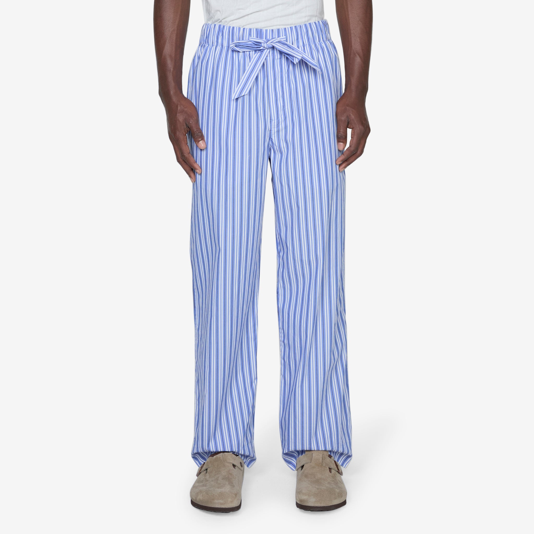 Premium Cotton Poplin Pajama Pants with Penny Stripes - Soft & Breathable Sleepwear for Women & Men - Perfect for Lounging, Travel & Cozy Nights at Home