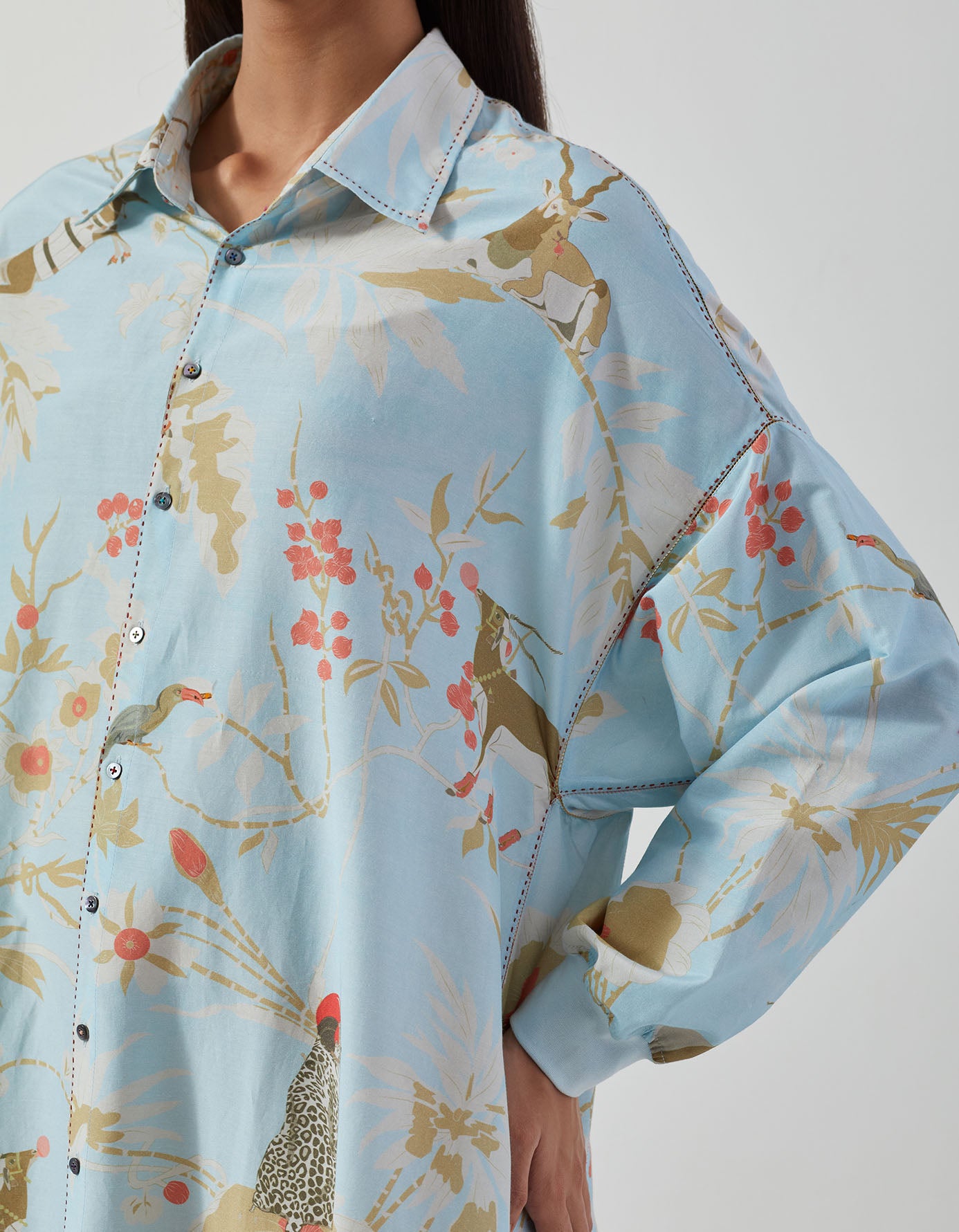 Padmini Silk Dress in Ice Blue - Elegant & Comfortable for Parties, Weddings & Special Occasions