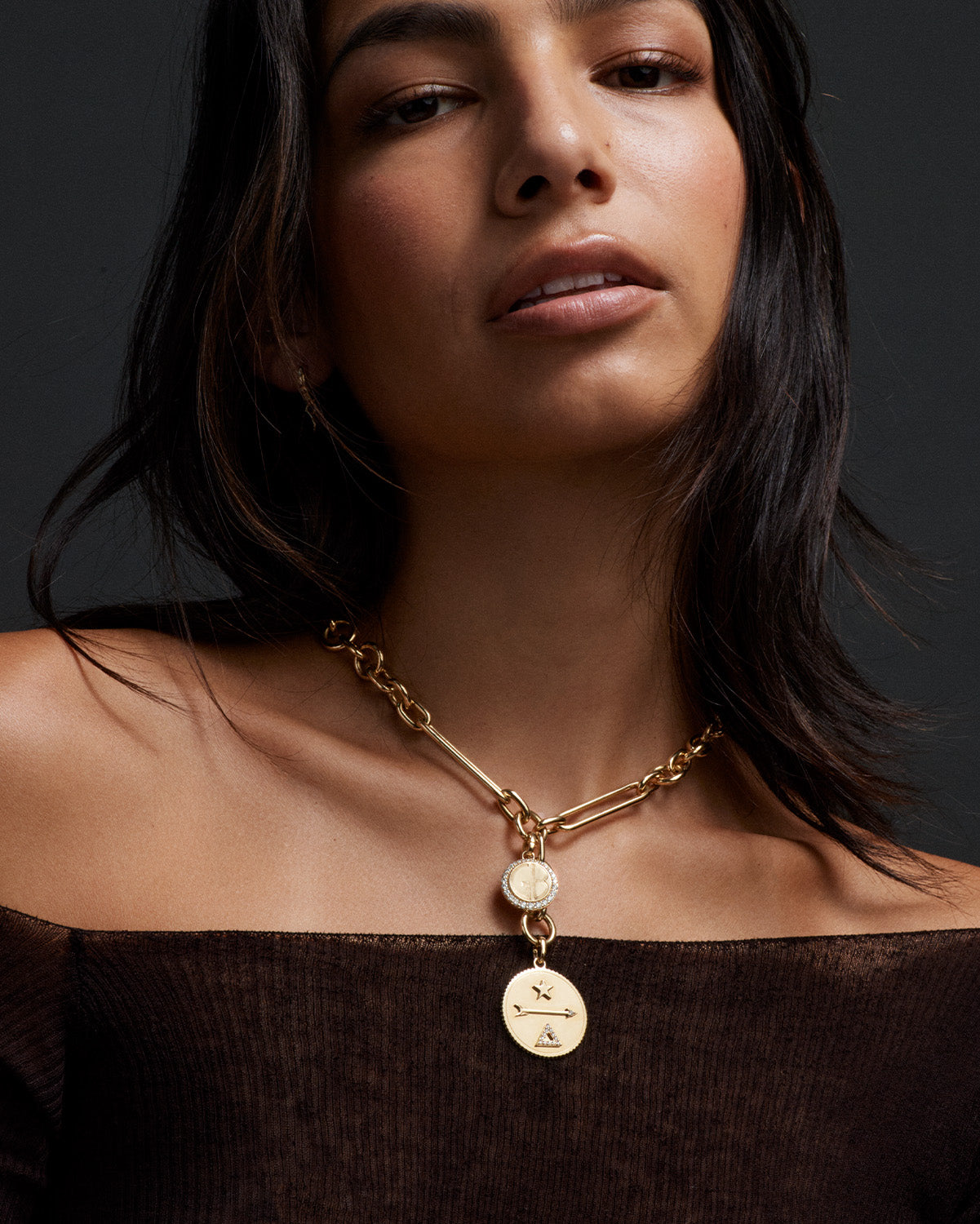 Dream Large Medallion Necklace - Elegant Statement Jewelry for Women | Perfect for Parties, Weddings & Special Occasions