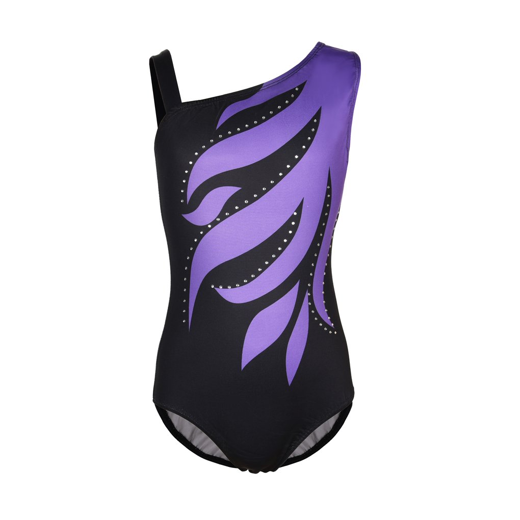 Girls Flame One Cold Shoulder Athletic Dance Leotard - Gymnastics Bodysuit for Ballet, Cheerleading & Performance - Perfect for Dance Classes, Competitions & Stage Shows
