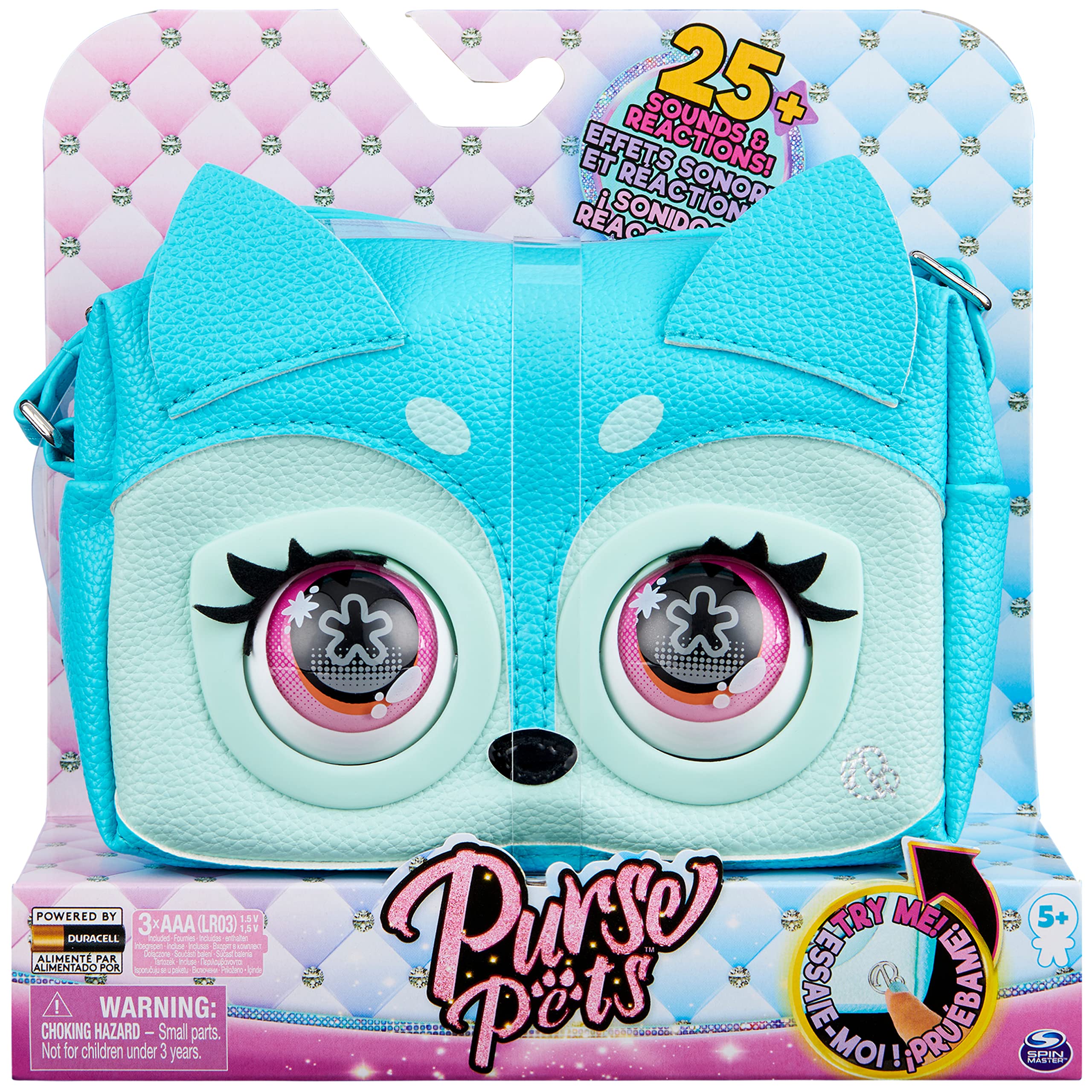 Fierce Fox Interactive Purse Pet with 25+ Sounds & Reactions - Fun Plush Toy for Girls Ages 5+ | Perfect Gift for Kids, Birthday Parties & Pretend Play