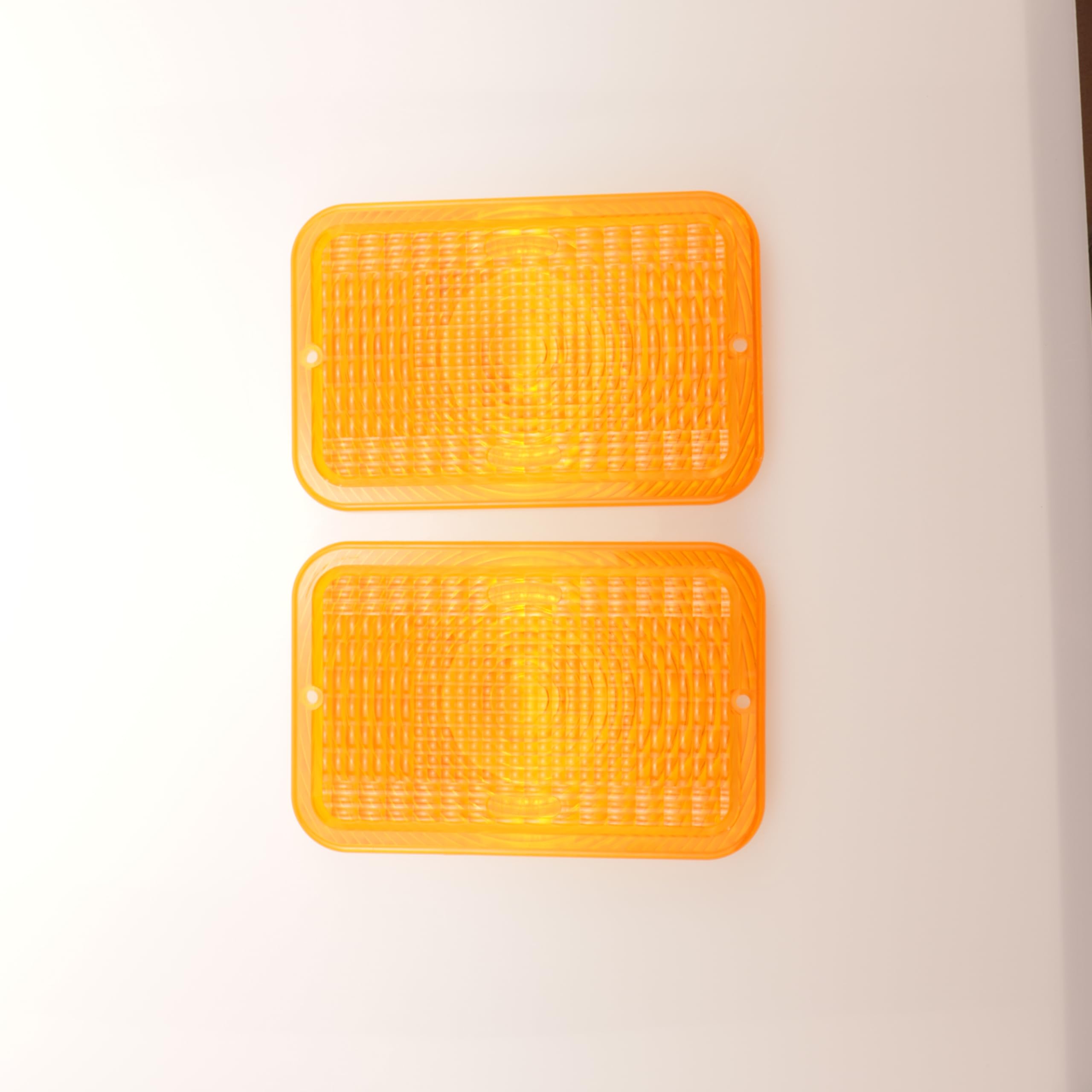 John Deere Tractor Taillight Lens Amber RE70020 Replacement - Compatible with 1023E 1025R 1026R 2027R 2032R 3120 3203 3320 4105 4520 4600 5415 5425 Models (2-Pack) - Durable Tractor Light Cover for Farm Equipment & Agricultural Machinery