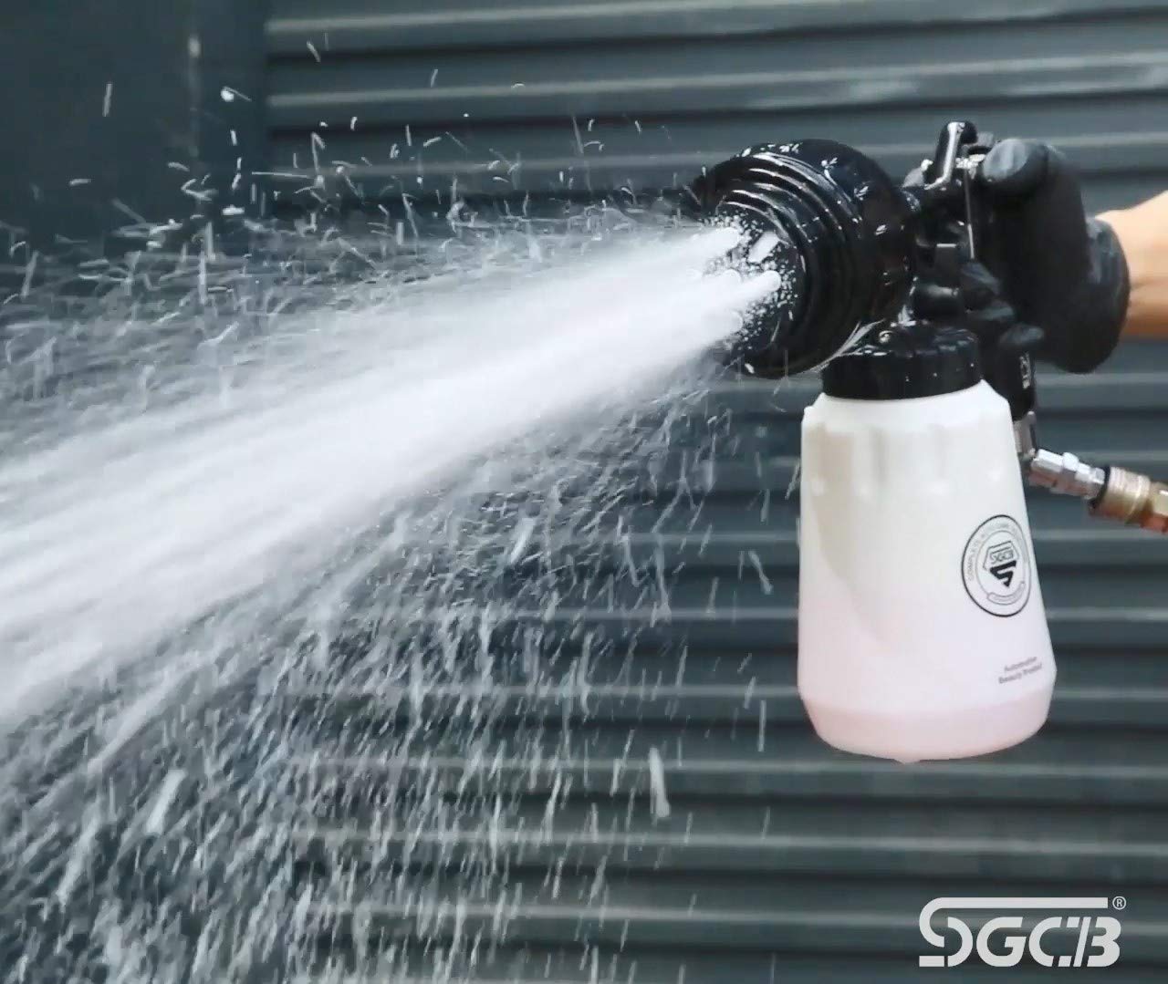 SGCB Pro Car Foamer Gun Cannon Pressure Washer Snow Lance Blaster - 8000 RPM High Speed Car Detailing Soap Gun with Adjustable 1/4” Quick Release & 1L Wide Mouth Bottle (No Leak Design) - Perfect for Auto Detailing, Car Wash, Foam Cleaning & Snow Removal