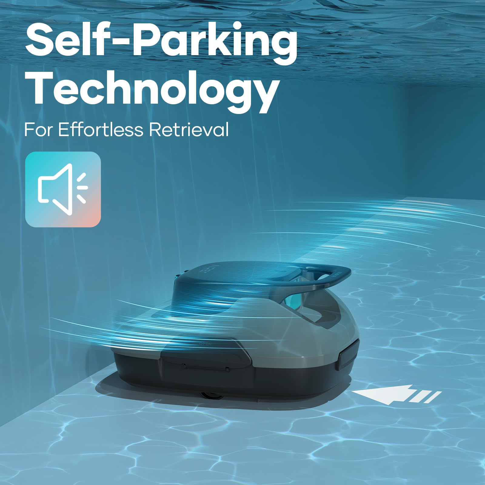 AIPER Cordless Automatic Pool Cleaner - Lightweight Robotic Pool Vacuum with Auto-Parking, Ideal for Above Ground Flat Pools up to 860 sq.ft (Gray) | Perfect for In-Ground & Above Ground Swimming Pools, Spas, and Backyard Cleaning