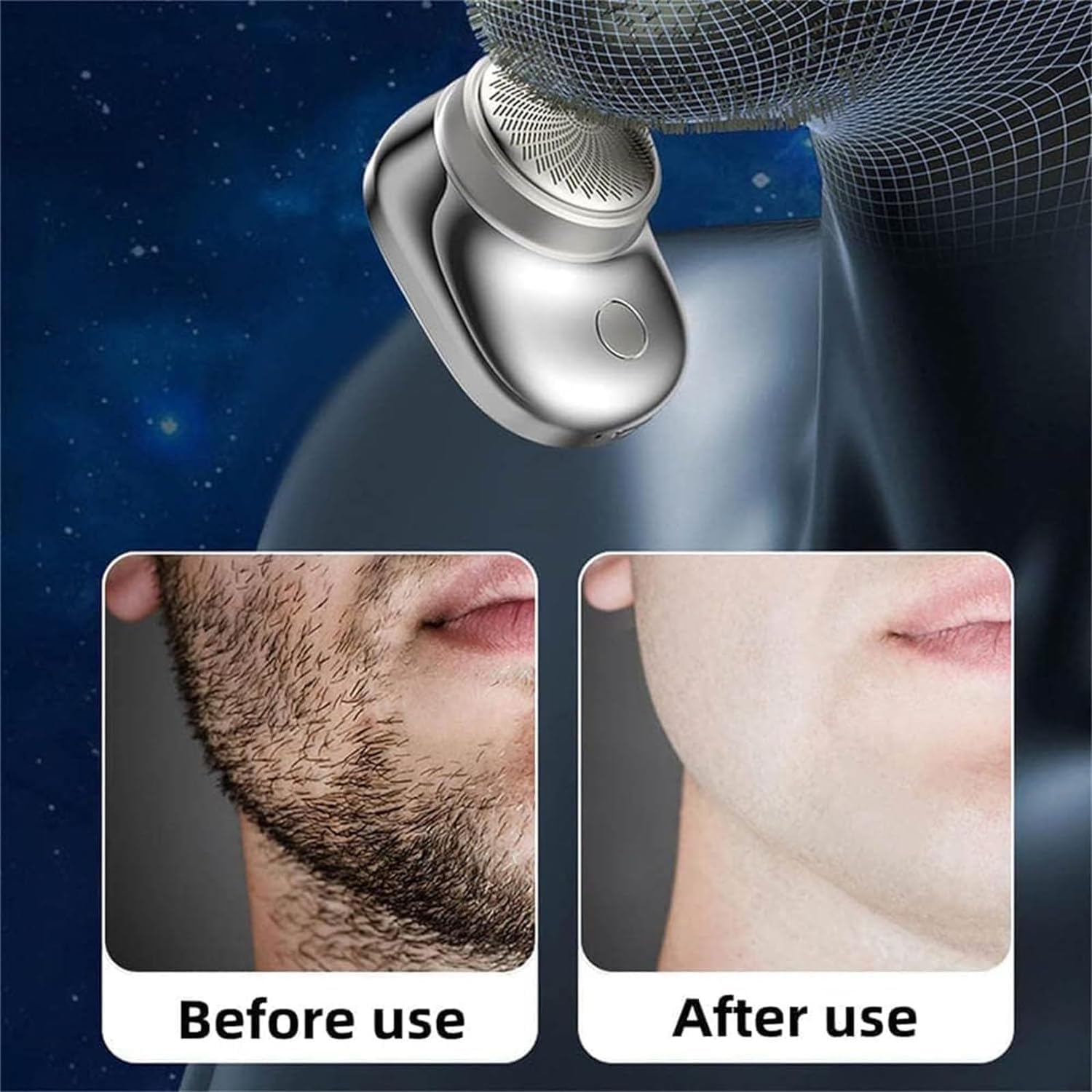 Premium Mini Portable Electric Shaver for Men - USB Rechargeable Travel Razor with LED Display & High-Power Motor | Perfect for Business Travel, Gym, Home & On-The-Go Grooming | Beards, Stubble & Facial Hair Trimmer | Great for Daily Shaving, Quick Touch-Ups & Travel Essentials | Ideal for Office, Vacation & Car Emergency Kit