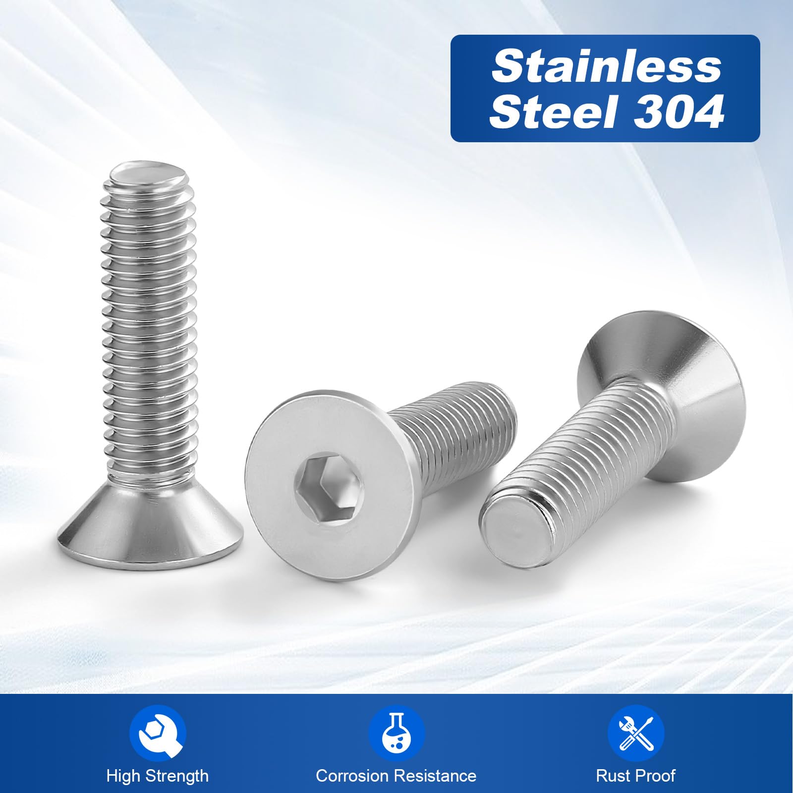 304 Stainless Steel 3/8-16 x 1-1/2